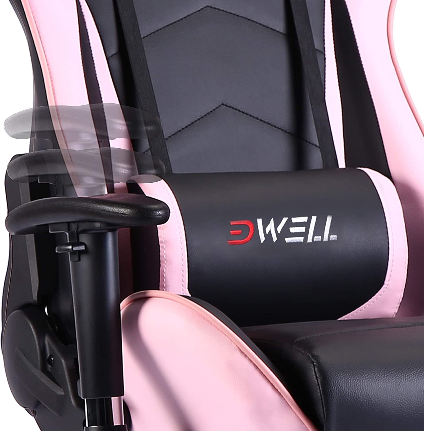 Pink Gaming Chair Ergonomic Computer Chair,Office Chair Gaming Massage Chair Gaming Chair with Footrest(Pink)